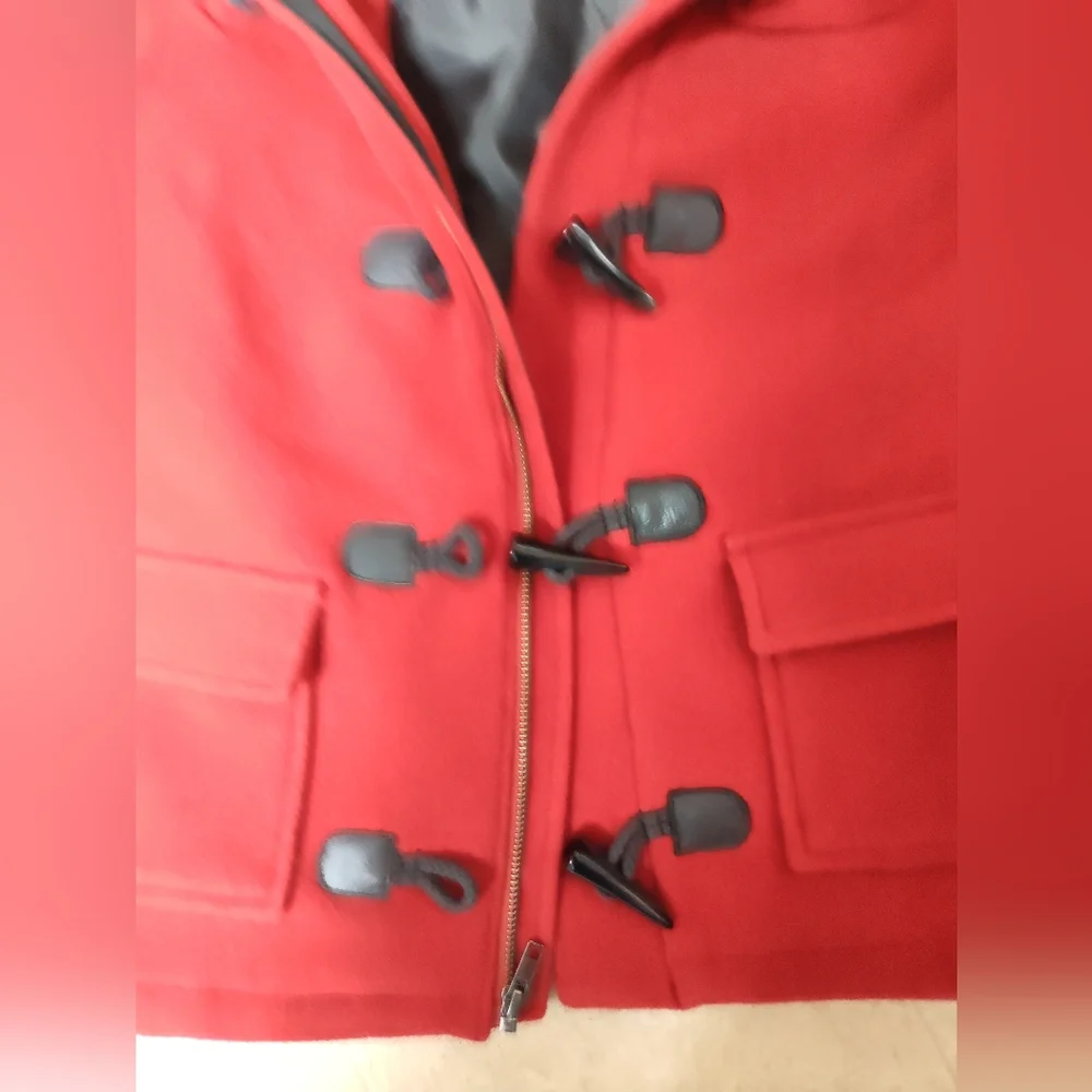 Janie And Jack Red Toggle Coat Sz 4-5 Excellent Condition Red Fun Warm Unisex